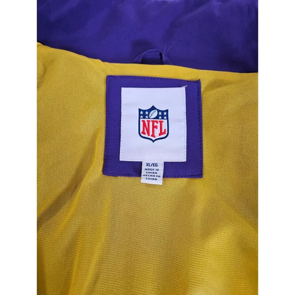 Minnesota Vikings NFL Apparel Large Full Zip Fleece Lined Jacket XL - Picture 6 of 12
